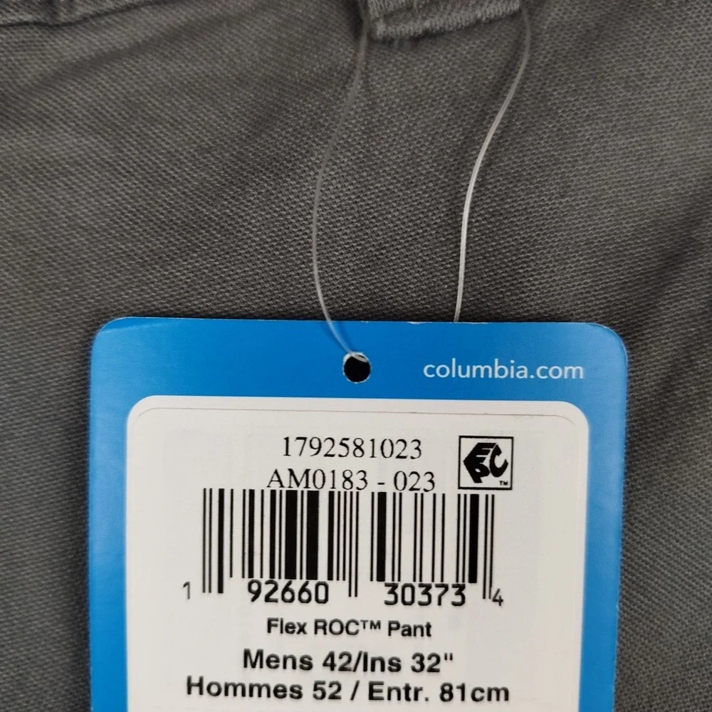 NWT Columbia Omni Shade Gray Pants Men's 44X32 Outdoors Hiking‎ Travel UPF 50
